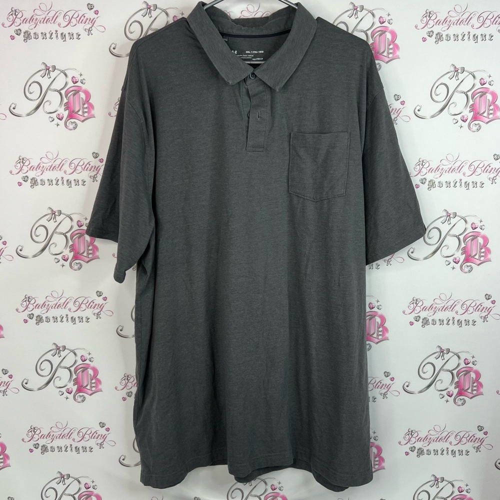 Under armour polo shirt loose fit collared Men's Gray Polo Shirt